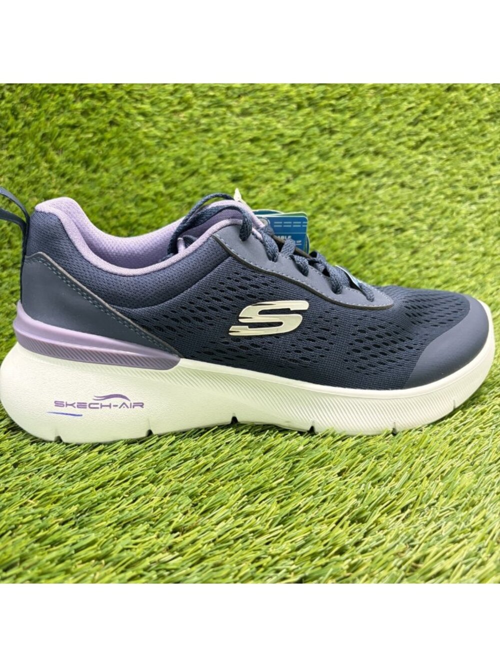 Skechers Skech-Air Dynamight 2.0 Womens Size 7 Blue White Running Shoes Sneakers